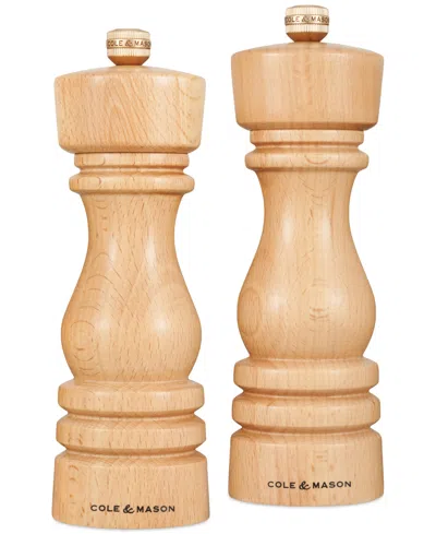 COLE & MASON COLE MASON LONDON 7" WOODEN SALT & PEPPER MILL GIFT SET