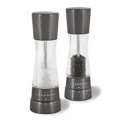 Cole & Mason Cole And Mason Derwent Iron Grey Gourmet Precision+ Salt & Pepper Mill Set In Black