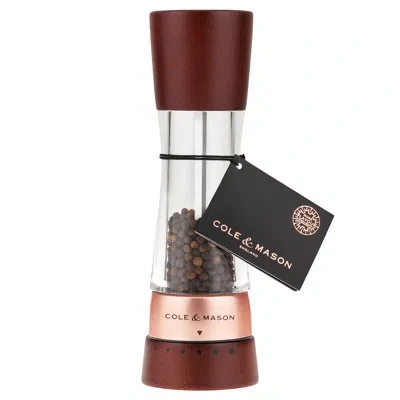 Cole & Mason Derwent Pepper Mill Black Wood In Red,pink