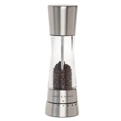 Cole & Mason Derwent Silver Stainless Steel Pepper Grinder