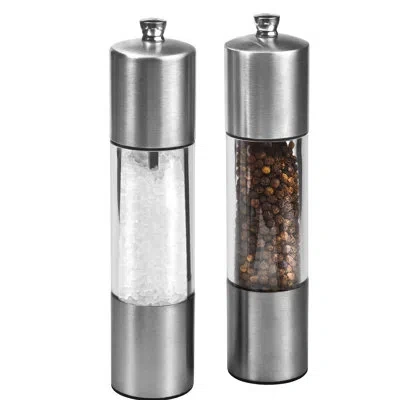 Cole & Mason Everyday Salt And Pepper Mill Gift Set In Silver;clear