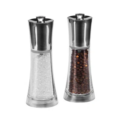 Cole & Mason Everyday Style Salt & Pepper Gift Set In Silver;clear