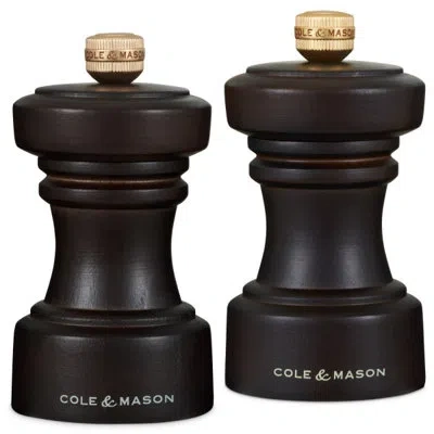 Cole & Mason Hoxton Dark Chocolate Wood Salt & Pepper Mill Set In Brown