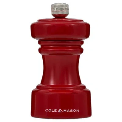 Cole & Mason Hoxton Wood Salt Mill In Red