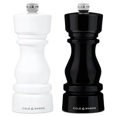 Cole & Mason London Acrylic Black & White Salt & Pepper Mill Gift Set 6" In Multi