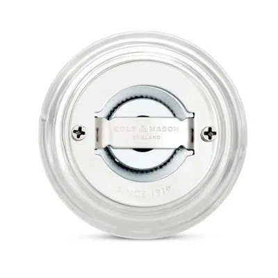 Cole & Mason London Acrylic Salt Mill 7" In White