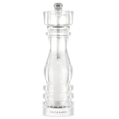 Cole & Mason London Acrylic Salt Mill 8.75" In Transparent