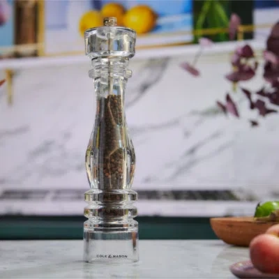 Cole & Mason London Arcylic Pepper Mill With Carbon Steel Mechanism 12" In Acrylic