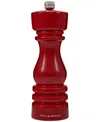 Cole & Mason London Classic Beech Wood 7" Pepper Mill In Red