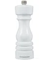 Cole & Mason London Classic Beech Wood 7" Pepper Mill In White