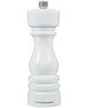Cole & Mason London Classic Beech Wood 7" Pepper Mill In White