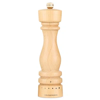 Cole & Mason London Natural Beech Grind Select Pepper Mill 8.6" In Brown