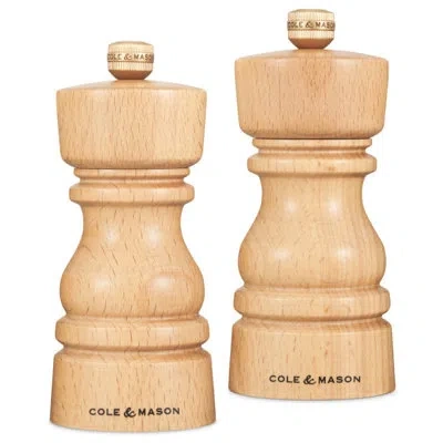 Cole & Mason London Wood Salt & Pepper Mill Set In Natural