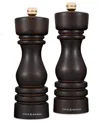 Cole & Mason London Wooden 7" Salt & Pepper Mill Gift Set In Dark Brown