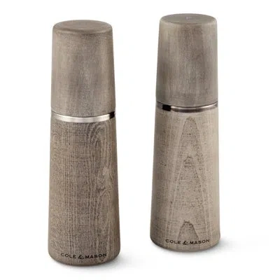 Cole & Mason Marlow Gray Acacia Salt And Pepper Grinder Gift Set