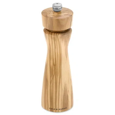 Cole & Mason Portobello Olive Wood Salt Mill 8" In Neutral