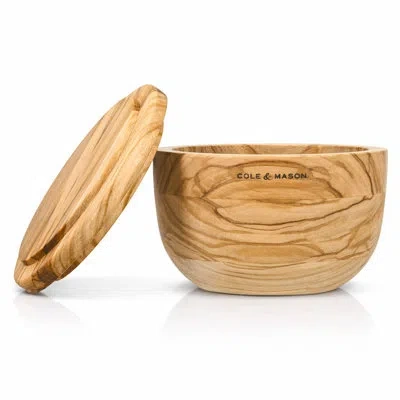 Cole & Mason Portobello Olive Wood Salt Pot In Brown