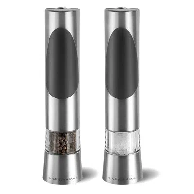 Cole & Mason Richmond Electric Salt And Pepper Mill Set In Silver