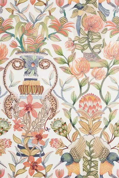 Cole & Son Protea Garden Wallpaper In White