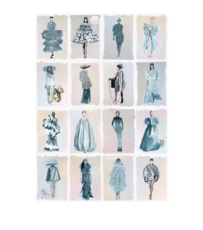 Cole & Son X Harrods Interior Design 175 Anniversary Edition Couture Carousel Wallpaper - China Blue In White