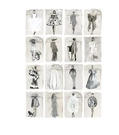 Cole & Son X Harrods Interior Design 175 Anniversary Edition Couture Carousel Window Wallpaper - Mon In White