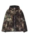 Cole Buxton Camouflage-pattern Hooded Jacket In Brown