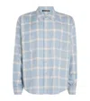 Cole Buxton Check-pattern Stud-embellished Shirt In Blue