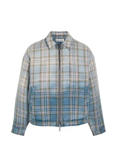 COLE BUXTON CHECKED ZIP-UP JACKET