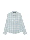 Cole Buxton Check-pattern Stud-embellished Shirt In Blue