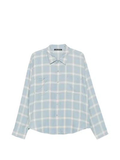 Cole Buxton Check-pattern Stud-embellished Shirt In Multi
