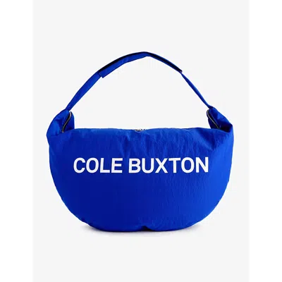 Cole Buxton Cobalt Blue Brand-print Oversized Shell Bag