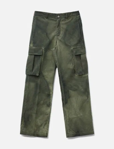 Cole Buxton Cold Wash Cargo Pants In Green