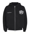 Cole Buxton Collegiate Crest Zip-up Hoodie In Black