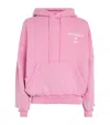 Cole Buxton Cotton Distressed Logo Hoodie In Pink