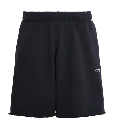 Cole Buxton Cotton Jersey Sweatshorts In Blue