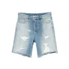 Cole Buxton Distressed Denim Shorts In Blue