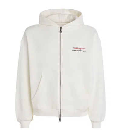 Cole Buxton Cotton Sport Zip-up Hoodie In Neutral