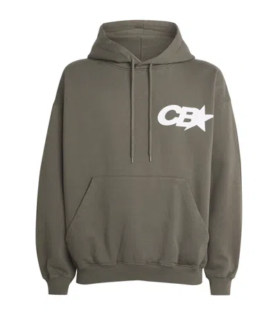 Cole Buxton Cotton Star Logo Hoodie In Green