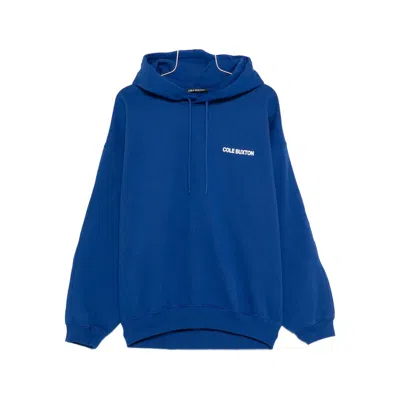 Cole Buxton Logo-print Hoodie In Blue