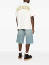 Cole Buxton Mens Vintage White Arc Logo-print Cotton T-shirt Xl In Neutral