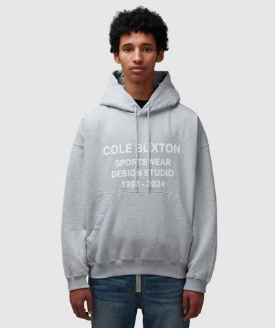 Cole Buxton Design Studio Hoodie In Light Grey Marl
