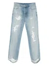 Cole Buxton Distressed Straight-leg Jeans
