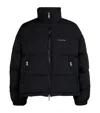 Cole Buxton Cropped Logo Puffer Jacket In Black