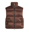 Cole Buxton Down-filled Gilet In Brown