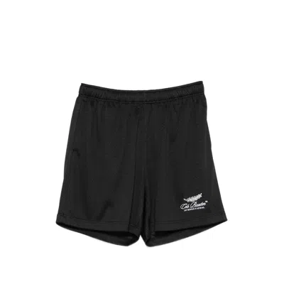 Cole Buxton Embroidered Logo Track Shorts In Black