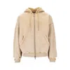 Cole Buxton Mens Washed Sand Distressed Relaxed-fit Cotton Hoody Xs In Neutral