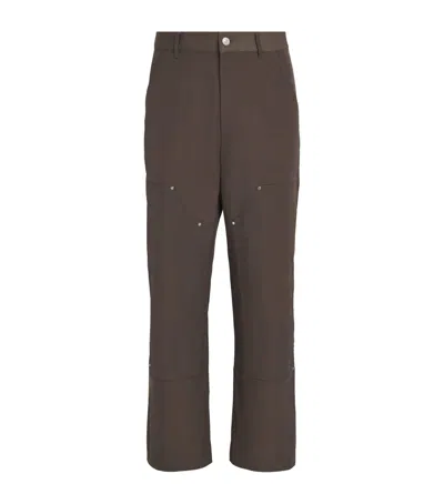 Cole Buxton Gabardine Carpenter Trousers In Black