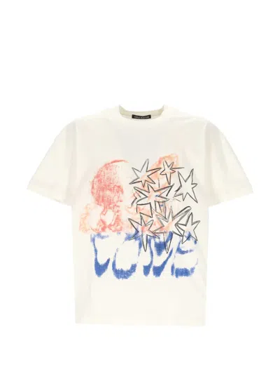 Cole Buxton Graphic Cotton T-shirt In Neutral