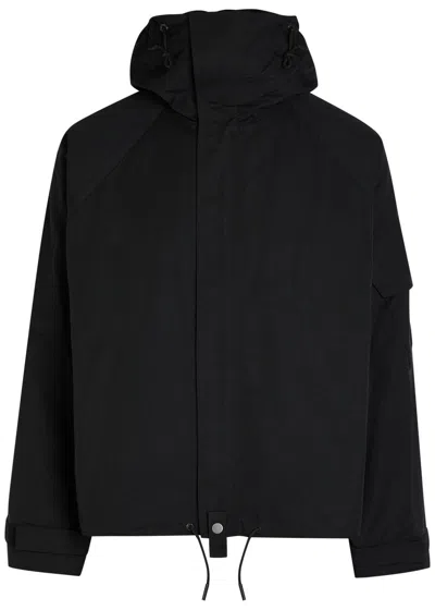 Cole Buxton Hooded Cotton-blend Jacket In Black