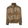 Cole Buxton Mens Leopard Relaxed-fit Woven Track Jacket